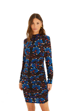Load image into Gallery viewer, Latina Scarf Jersey Mini Dress in Black