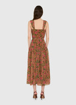 Load image into Gallery viewer, Silke Midi Dress in Evening Rose Print