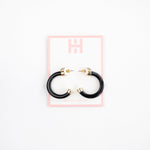 Load image into Gallery viewer, Mini Hoops in Black