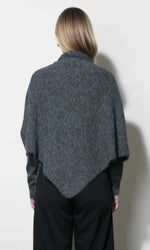 Load image into Gallery viewer, Yumi Sweater Top/Shawl Set in Charcoal
