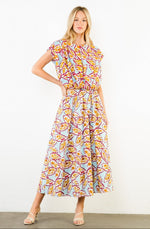 Load image into Gallery viewer, Patterned Maxi Skirt in Blue
