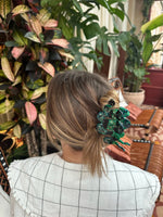 Load image into Gallery viewer, Hand Painted Snake Claw Hair Clip in Green
