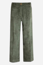Load image into Gallery viewer, Dorin Corduroy Straight Trouser in Pana Hunter Green
