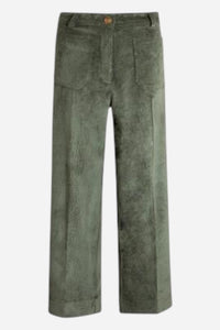 Dorin Corduroy Straight Trouser in Pana Hunter Green