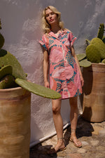 Load image into Gallery viewer, Mini Shirt Dress in Nautilus Navy
