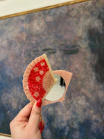 Load image into Gallery viewer, Hand-painted Blossom Fan Compact Mirror
