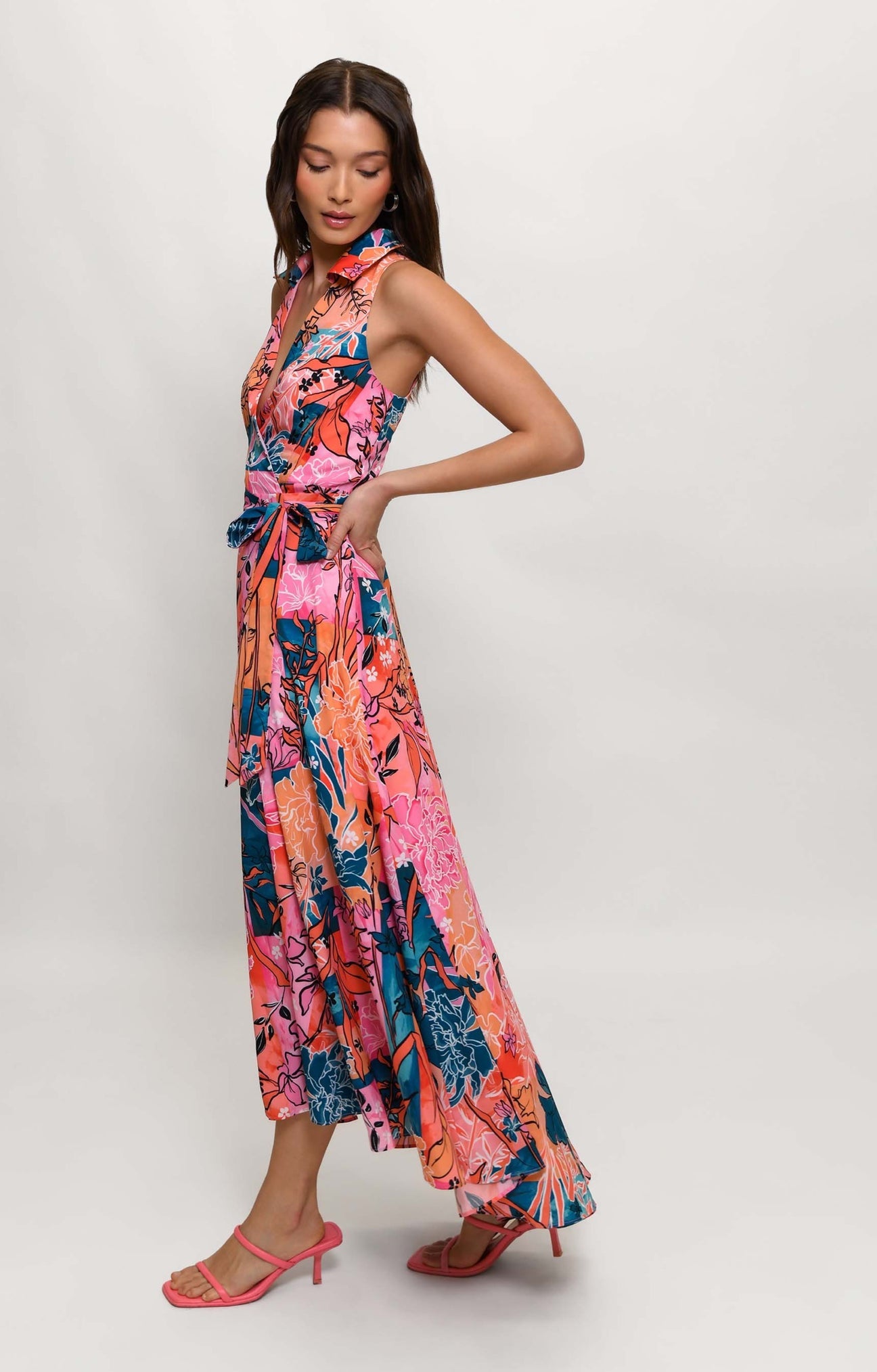 Vela Dress in Vibrant Boho Botanical