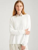 Load image into Gallery viewer, Emma Cotton Shaker Sweater in Chalk
