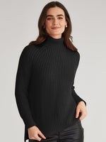 Load image into Gallery viewer, Stella Shaker Turtleneck in Black
