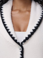 Load image into Gallery viewer, Boucle Whip Stitch Coatigan w/Scarf in Sea Salt Multi
