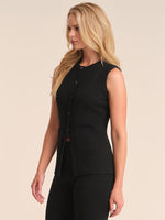Load image into Gallery viewer, Felicity Structured Vest in Black

