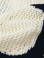 Load image into Gallery viewer, Tide Mesh Nautical Cardigan in Chalk Multi
