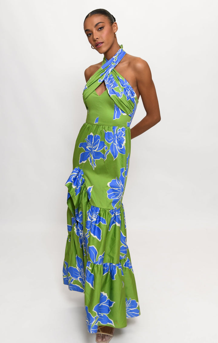 Joslin Maxi Dress in Dramatic Outline Floral