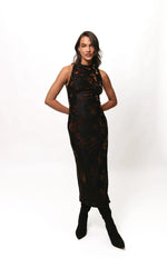 Load image into Gallery viewer, Darby Body Con Dress in Copper/Black
