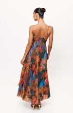 Load image into Gallery viewer, Brianna Gown in Teal Multi Overlay Hibiscus Floral
