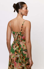 Load image into Gallery viewer, Mikayla Dress in Sage Tropical Jungle
