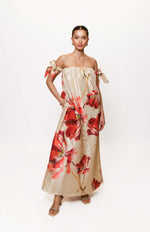 Load image into Gallery viewer, Iris Gown in Taupe Breezy Bloom
