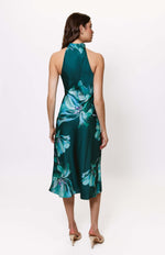 Load image into Gallery viewer, Mari Maxi Dress in Teal Breezy Watercolor Bloom
