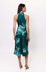 Mari Maxi Dress in Teal Breezy Watercolor Bloom