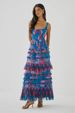 Load image into Gallery viewer, Lindsey Gown in Blue Watercolor
