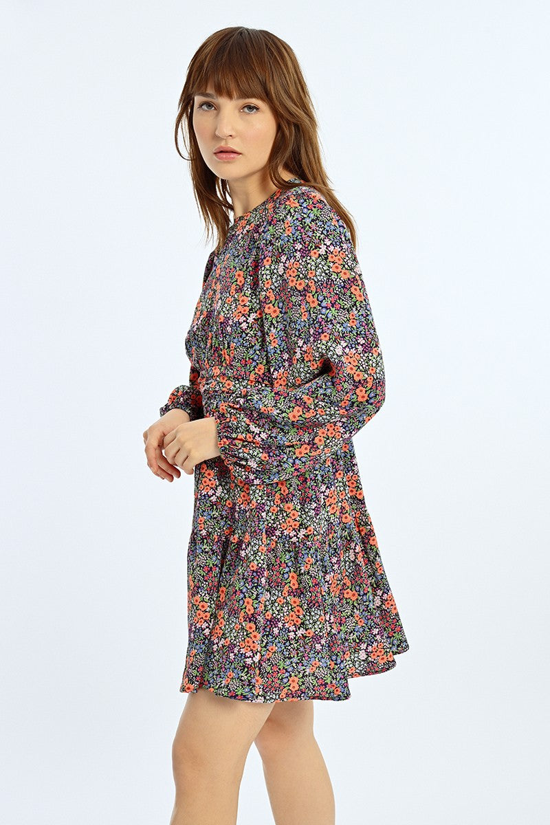 Floral Skater Dress in Multico Ozzy