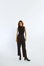 Load image into Gallery viewer, Wide Pleated Pants in Black
