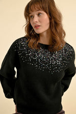 Load image into Gallery viewer, Sequin Sweater in Black
