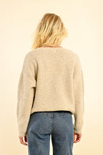 Load image into Gallery viewer, Tie Collar Sweater in Off White
