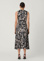 Load image into Gallery viewer, Rosetta Dress in Jet/Ecru
