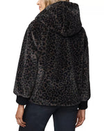 Load image into Gallery viewer, Lucia Fur Zip Up Jacket in Leopard Print
