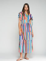 Load image into Gallery viewer, Linda Dress in Multicolor Stripes
