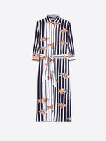 Load image into Gallery viewer, Camisero Striped Shirt Dress in Fishes
