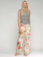 Load image into Gallery viewer, Elena Trouser in Large Multicolor Flowers
