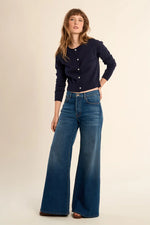 Load image into Gallery viewer, Heart Button Cardigan in Navy
