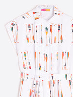 Load image into Gallery viewer, Jaretas Pleated Shirt Dress in Oars
