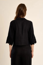 Load image into Gallery viewer, Embroidered Detail Blouse in Black
