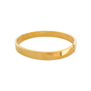 Gold Plated Evil Eye Enamel Bangle