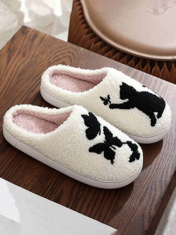 Cat and Butterfly Slippers