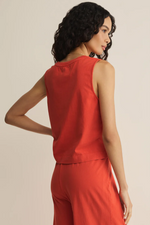 Load image into Gallery viewer, Sloane Jersey Muscle Tank in Lychee
