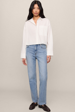 Load image into Gallery viewer, Favorite Button Up Top in White
