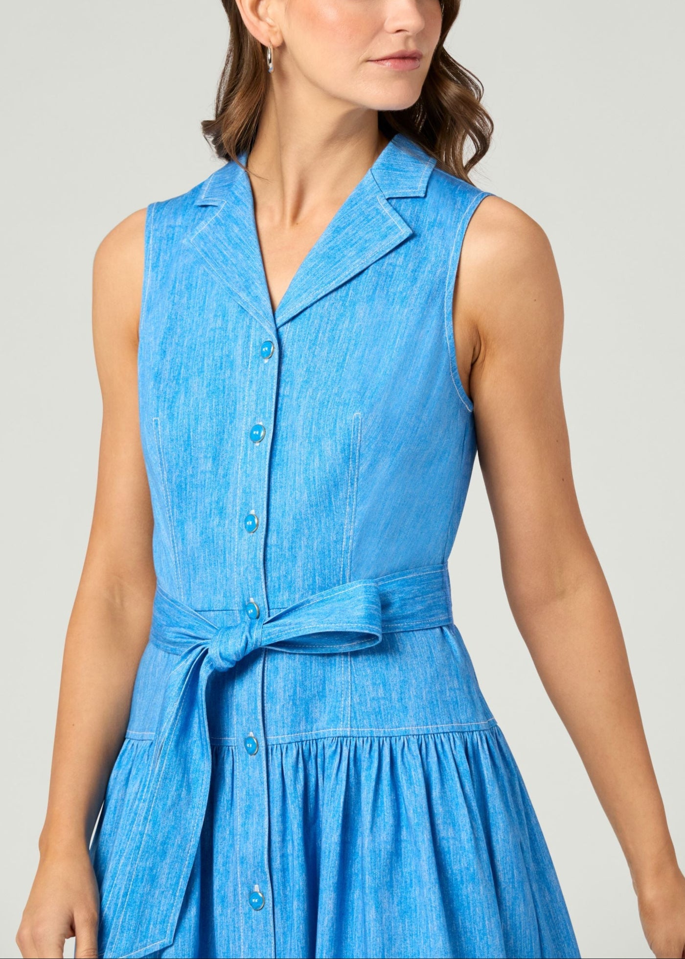 Ezra Dress in Chambray Melange
