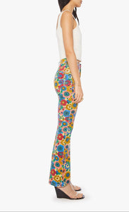 High Waisted Weekender Skimp in Track And Flower Fields