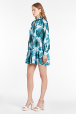 Load image into Gallery viewer, Saffron Dress in Printed Twill Palm Print
