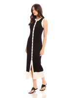 Load image into Gallery viewer, Sleeveless Maves Dress in Black/Cream
