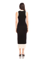 Load image into Gallery viewer, Sleeveless Maves Dress in Black/Cream
