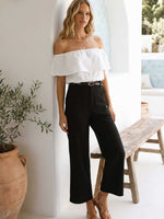 Load image into Gallery viewer, Rylee Cropped Pants in Black
