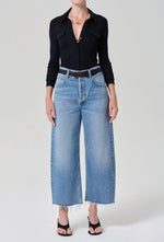 Load image into Gallery viewer, Ayla Raw Hem Crop Jean in Honour
