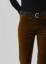 Load image into Gallery viewer, Isola Cropped Trouser Velvet in Golden
