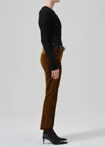 Load image into Gallery viewer, Isola Cropped Trouser Velvet in Golden
