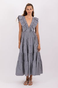 Shandrani Long Dress in Coral